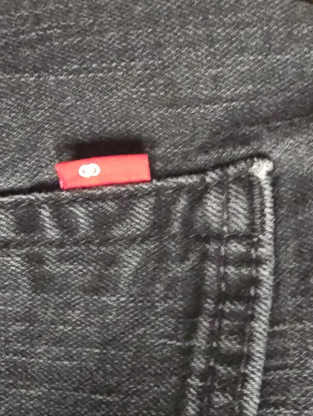 Levis 559 Jeans Mens Faded Black Relaxed Fit Straight Leg Distressed Size 31x32
